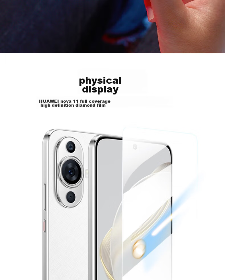 ESCASE Tempered Glass Screen Protector for Huawei Nova 14 Pro, Full Coverage High Definition Protective Film, Shatterproof, Fingerprint-Resistant, Easy to Apply, Wear-Resistant, High Aluminum Content Glass Film 15