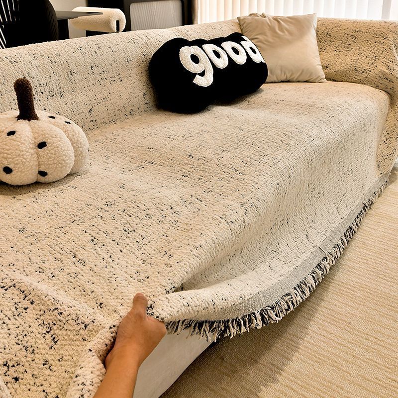 AVIVI Chenille Sofa Cover, All-Season Non-Slip Sofa Pad, Full Coverage Throw Blanket, 180*380 Cm, Xingma
