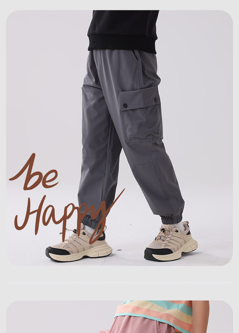 Baleno Children's Pants, Spring And Autumn 2026 Style, for Older Kids, Outdoor Waterproof Cargo Pants, Boys And Girls Sports Hiking Trousers 8
