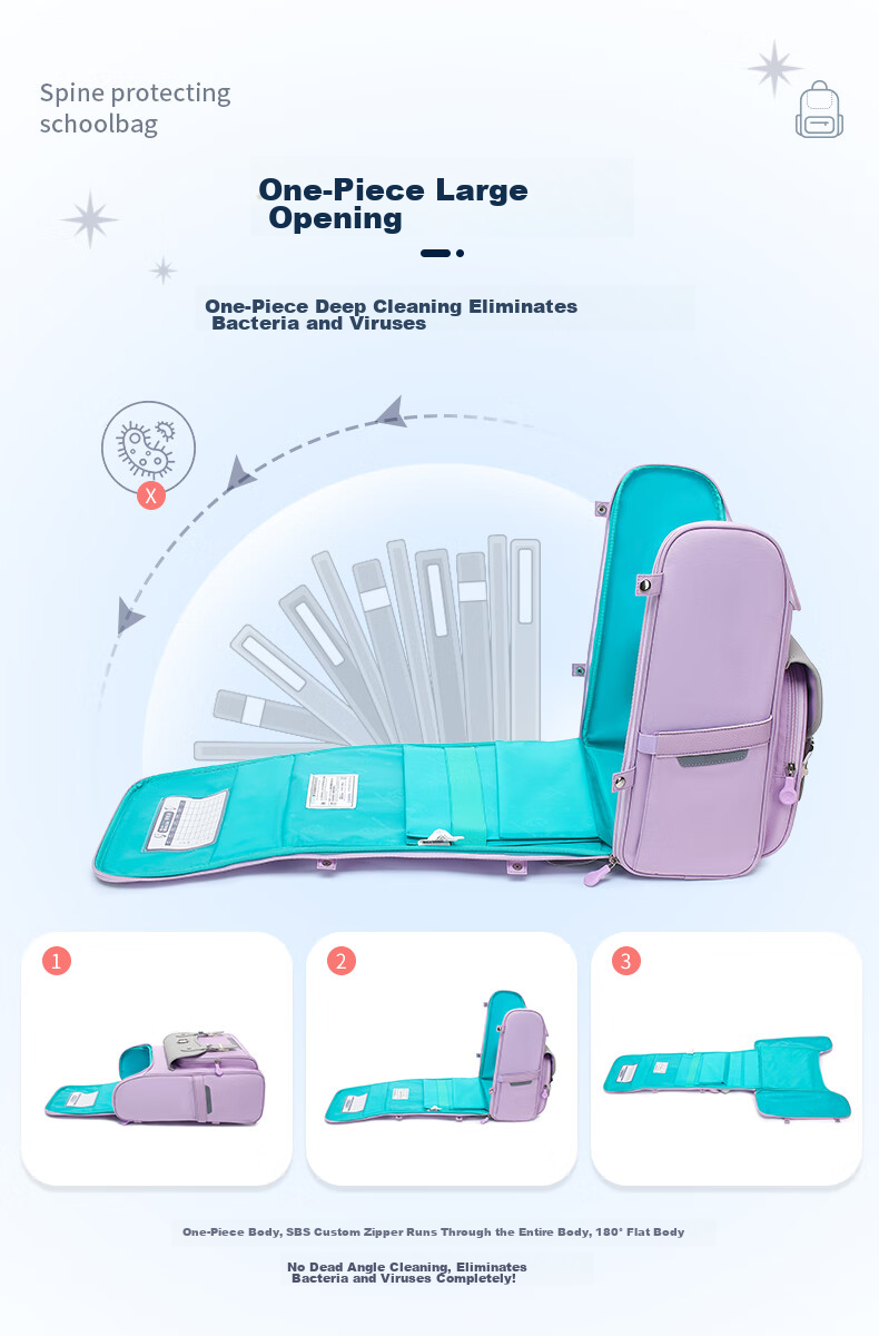 Herder Elementary School Backpack with Anti-Gravity Spring, Weight Reduction, And Spine Protection for Grades One to Six, Ultra-Lightweight Children's Backpack 13
