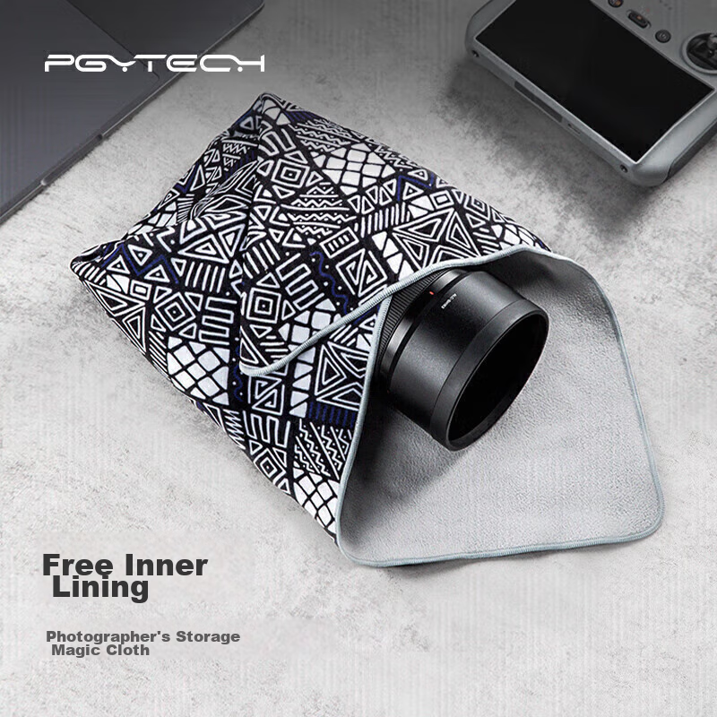 PGYTECH Camera Folding Cloth Magic Cloth Mirrorless Camera Wrap Camera Storage Cloth Canon Nikon Fuji Lens Protection Bag Portable Inner Liner Case Cartoon 35*35cm S Size
