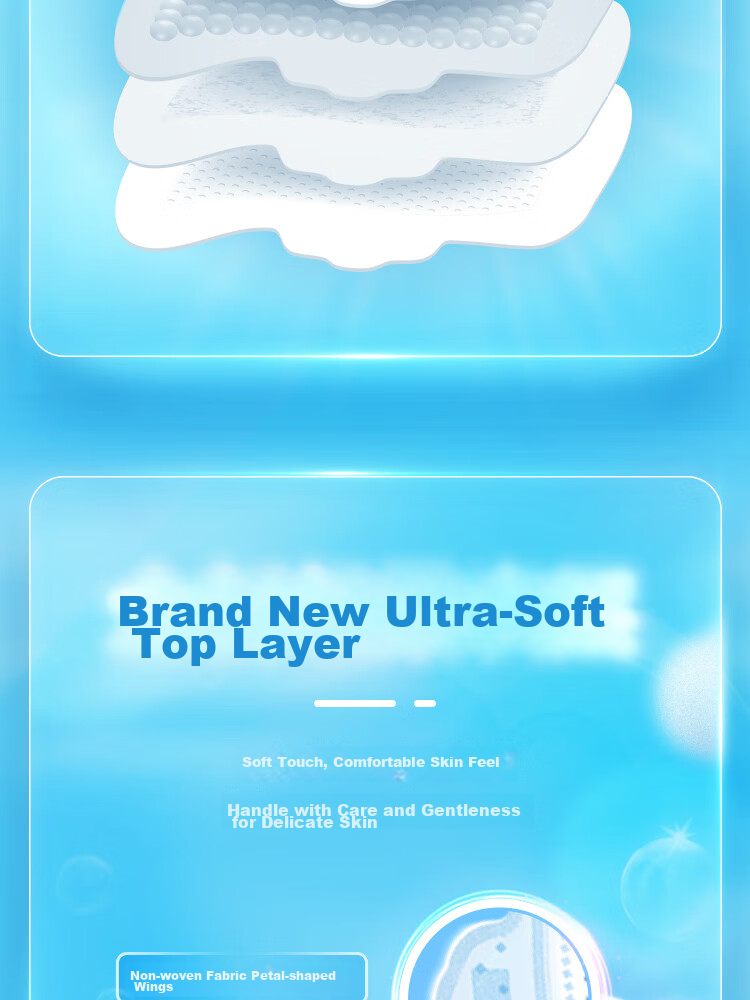 ABC KMS Thin Healthy Formula Ultra-Thin Breathable Day And Night Sanitary Napkin Set Sold by JD 8 Packs 63 Pieces 7