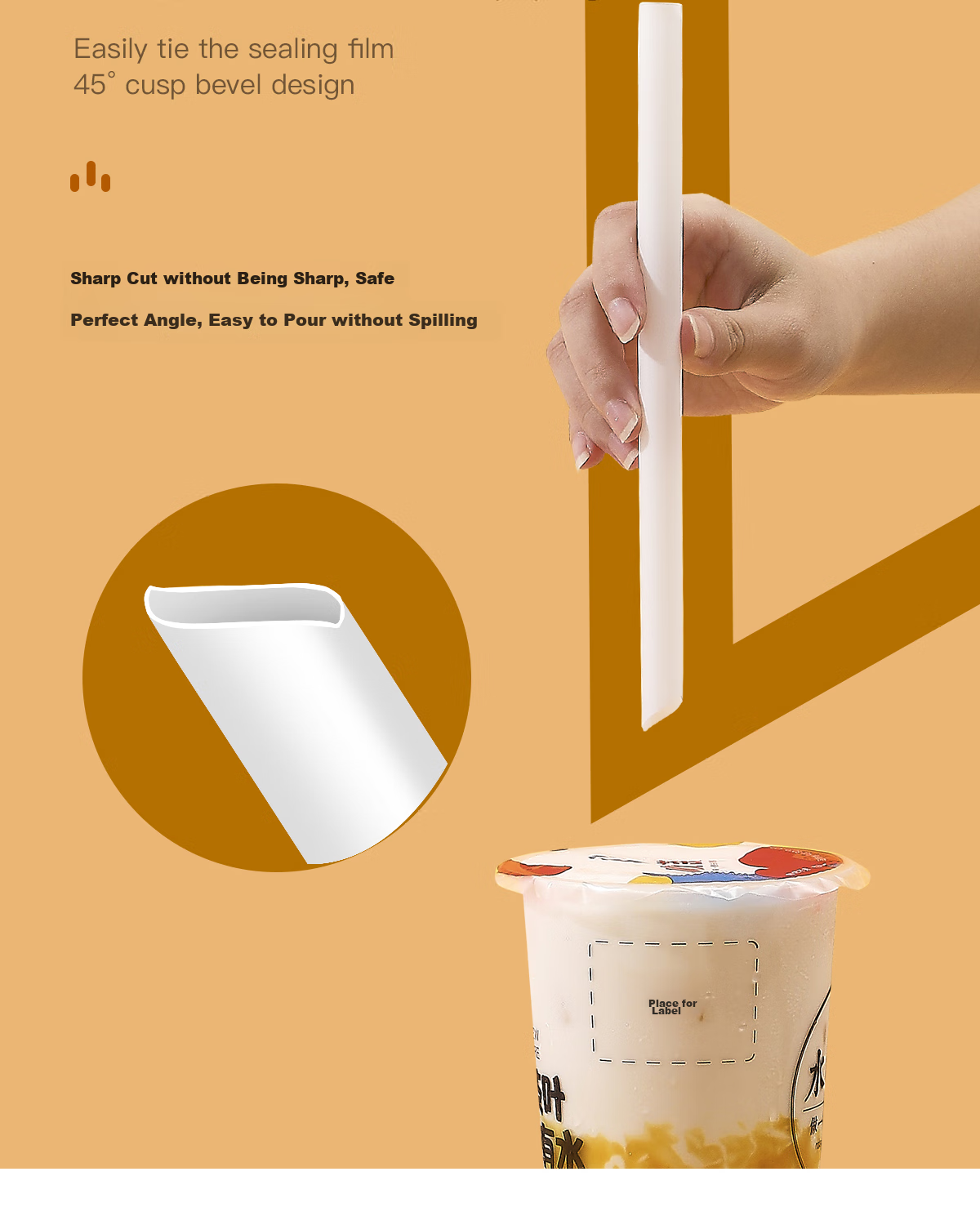Dengbi Biodegradable Thick Straw Food-Grade Wide-Mouth Bent Plastic Pearl Milk Tea Straw for Infants, Toddlers, Children And Babies to Drink Porridge And Liquid Food 10