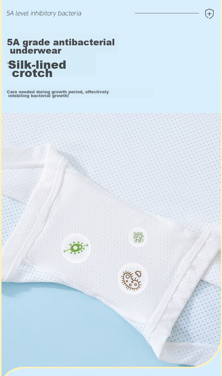 LangSha Children's Underwear, Girls' Summer Thin Style, Youth Class A High School Students' Mesh Boyshorts, Four-Pack 4