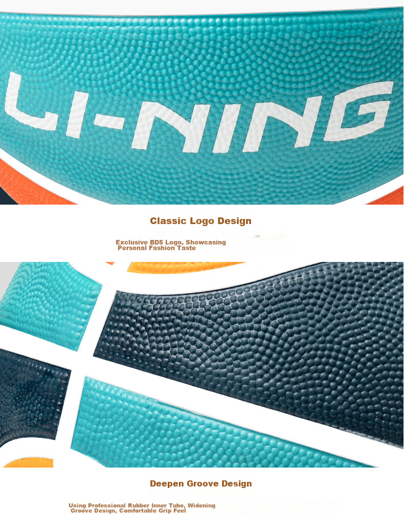 Li-Ning Basketball, Size 5, for Children's Competition, Indoor And Outdoor Use, Wear-Resistant, Suitable for Cement Courts, Suitable for Preschoolers, Elementary School Students, Teenagers, Outdoor Rubber Ball 15