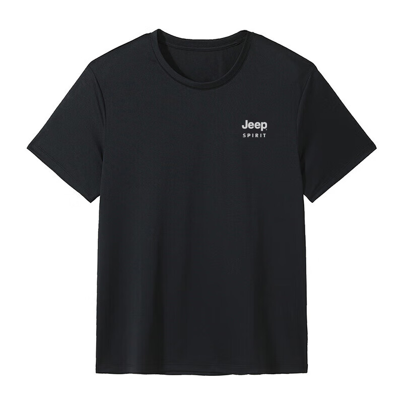 JEEP SPIRIT Short Sleeve T-Shirt for Men, Summer Pure Cotton Breathable Short Sleeve Comfortable Undershirt Outdoor Sports Top, Gray L 17