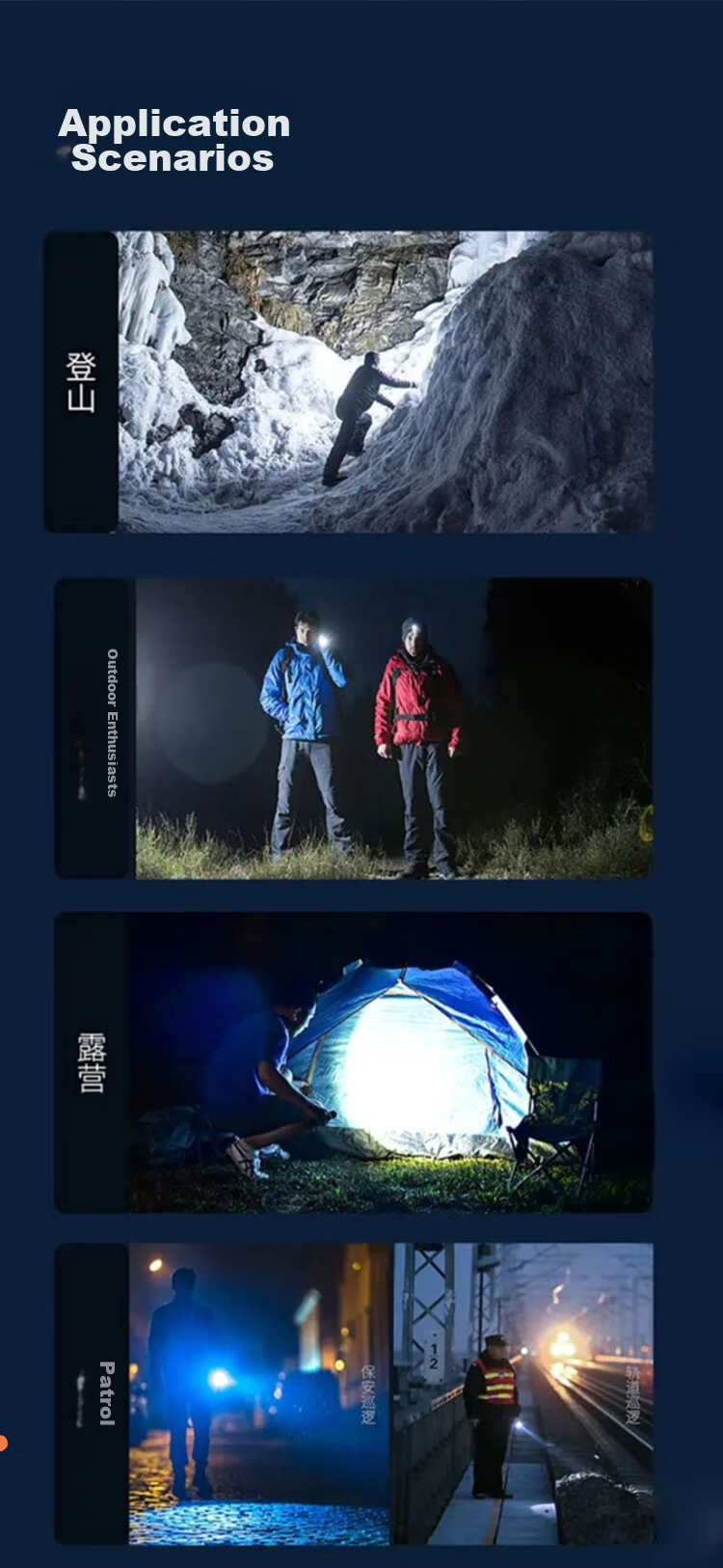 DP Flashlight, Outdoor Mini Rechargeable Torch, Compact Household Lighting Emergency Lamp, Random Color And Style - 9183 7