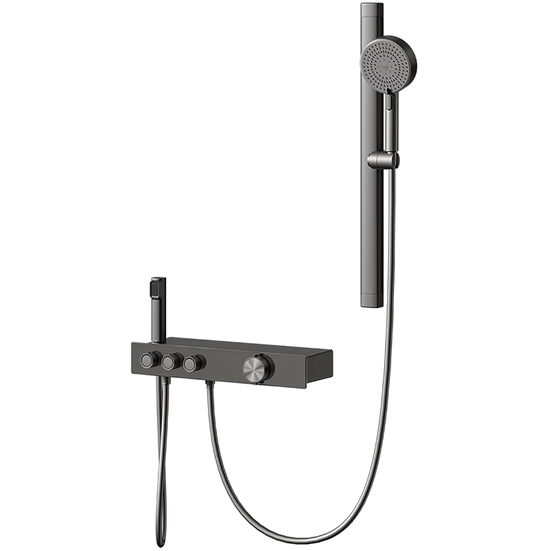 ARROW Simple Shower Head Gun, Gray Constant Temperature Button, Large Storage, Basic Shower Head, Pressure-Boosting Shower Head Nozzle