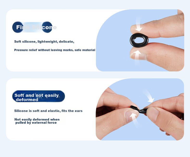 FESETE Glasses Anti-Slip Solution, Prevents Glasses from Falling Off, Anti-Slip Device for Glasses, Silicone Ear Hooks And Anti-Slip Rings 1