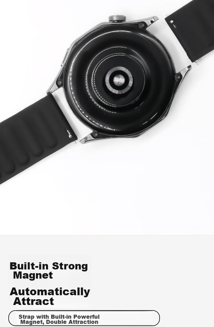 ESCASE Xiaomi Watch Strap Magnetic Silicone, Compatible with WatchS4/S3/S2/S1/S1Pro/Color2, Comfortable Strap for Men And Women, Universal Wristband, Suitable for 46mm Dial, Starlight Color 9