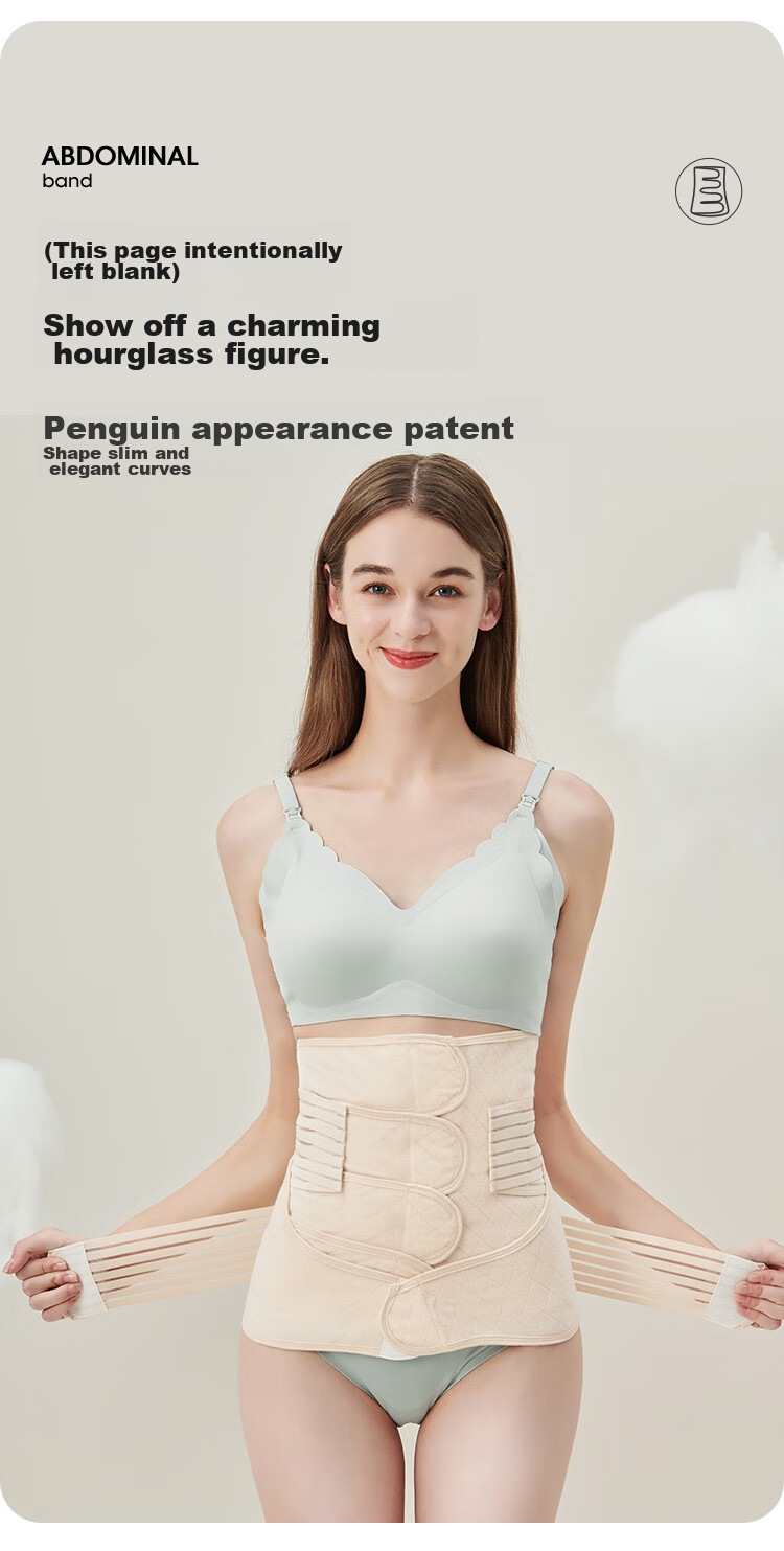 JOYNCLEON Postpartum Belly Wrap, Breathable Shaping Bandage, Pelvic Support Belt, Specialized for Natural And C-Section Delivery, Green, XL Size 14