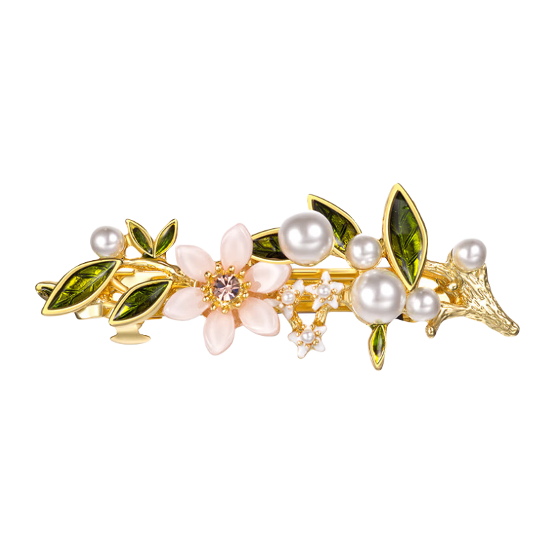 Cercoo Lavender Hair Clip Barrette Headband for Back of Head, Elegant Hair Accessory, Mid-Autumn Festival Gift