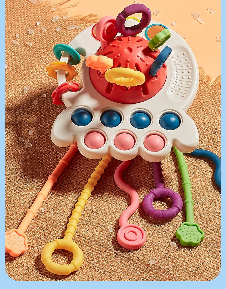 COOKSS Baby High Chair Toy 0-1 Year Old Infant Suction Cup Spinning Rattle Educational Early Learning Toy for 6+ Months 10