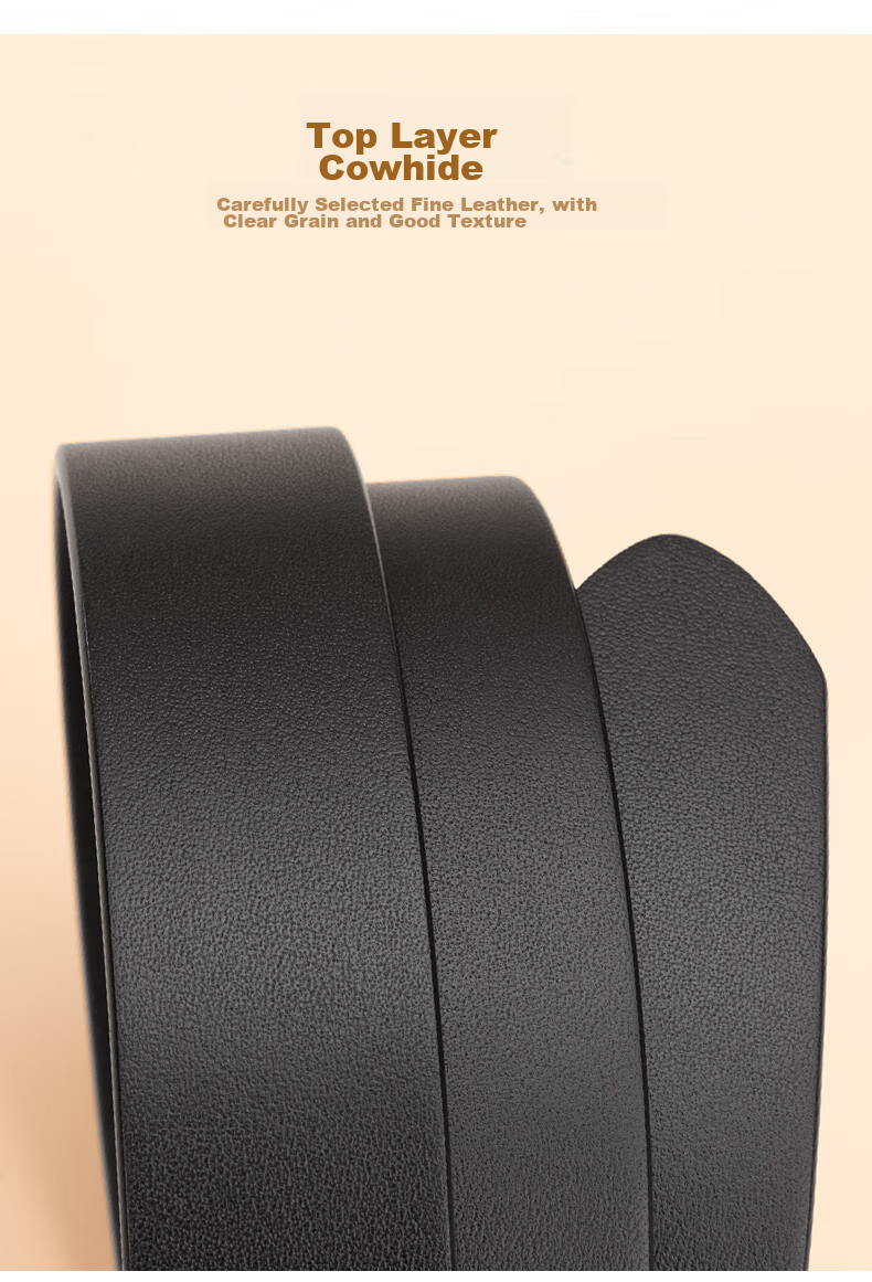Cattlesboss Women's Leather Belt, Simple Casual Denim Versatile Trouser Belt, Fashionable 5323, Dark Brown, 105cm 9