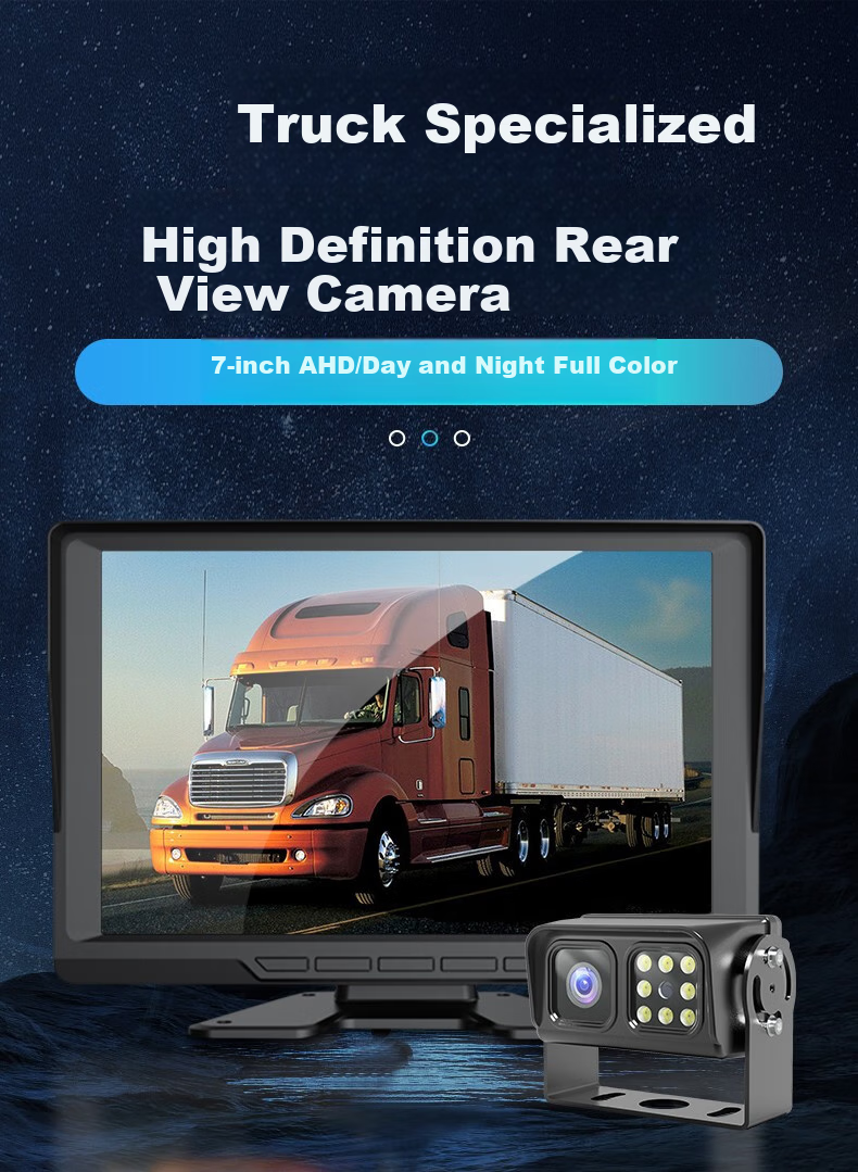 YOELBAER Truck-Specific Reversing Camera, 12V/24V Harvester Cab Display, High-Definition Night Vision, Waterproof Camera 1