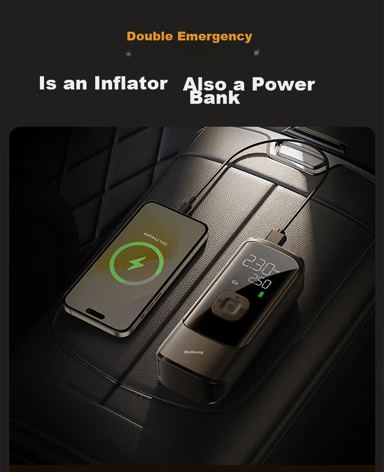 NEWO Car Air Pump, Tire Inflator for Vehicles, Bicycle And Electric Bike, Portable Wireless Pressure Gauge, Lixiang I9 21