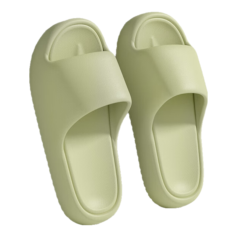 LURAD Thick-Soled Slippers for Men, Summer Bathroom Shower Home Use Couples Non-Slip Odor-Resistant Sandals for Women, Green Size 40-41