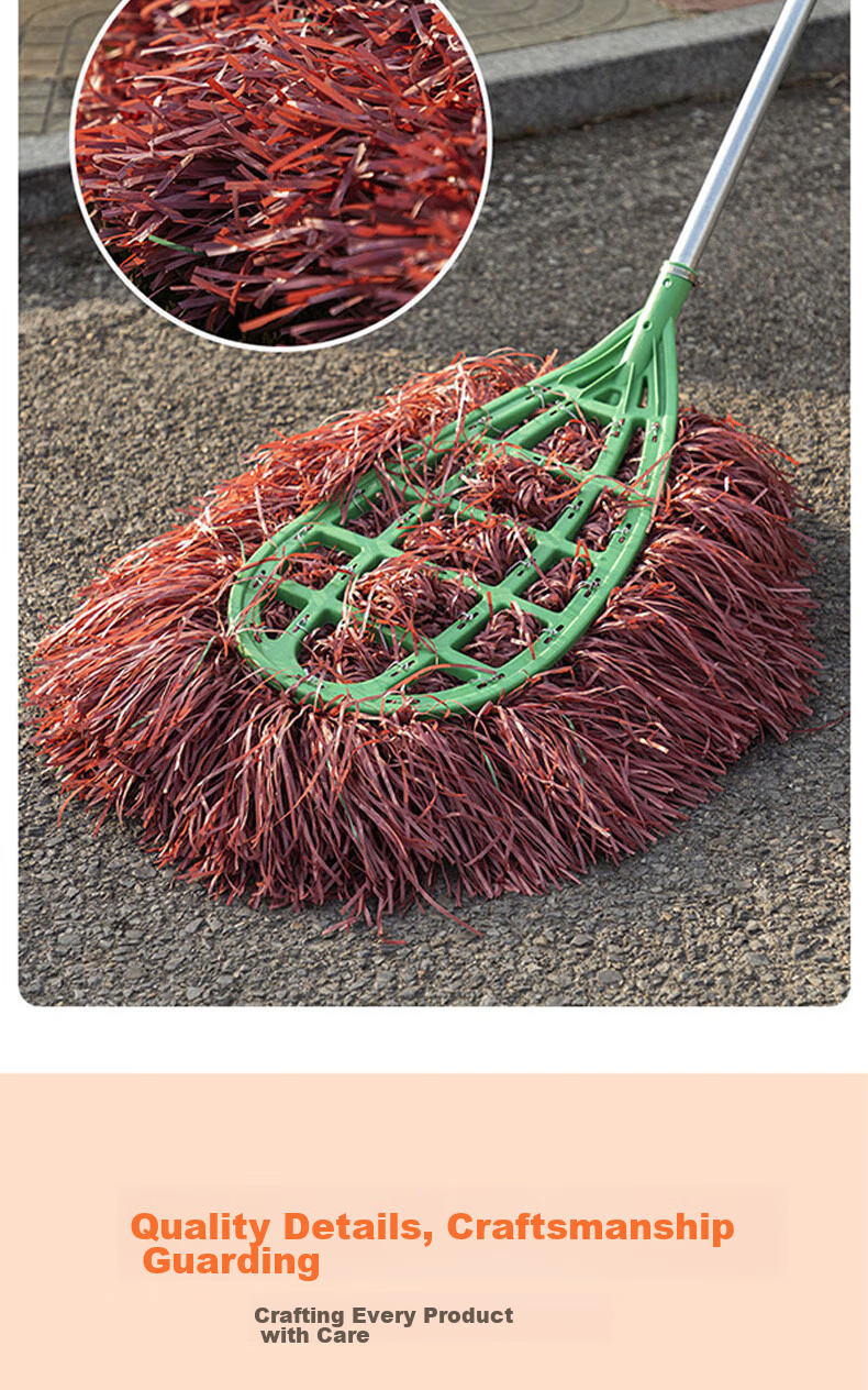 Aoyida Plastic Broom, Large Yard Sweeper, Thick Street Sweeping Broom for Sanitation Workers, Leaf And Dust Broom for Courtyard And Street Cleaning 9