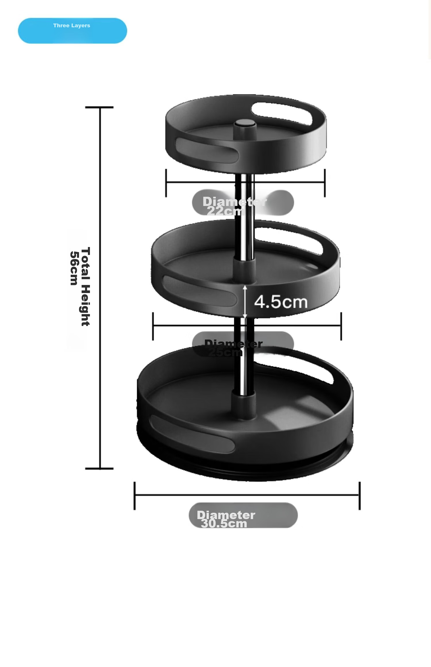 Shuaishi Kitchen Utensil Storage Rack, Rotating Spice Rack, Multi-Layer Seasoning Tray, Multifunctional Storage Shelf 13