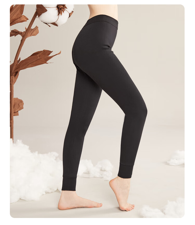 Hodo Pure Cotton Autumn Long Johns for Women, Lightweight Thermal Underwear, Ladies' Warm Pants, 2-Piece Set, Combination One, 165/90 21
