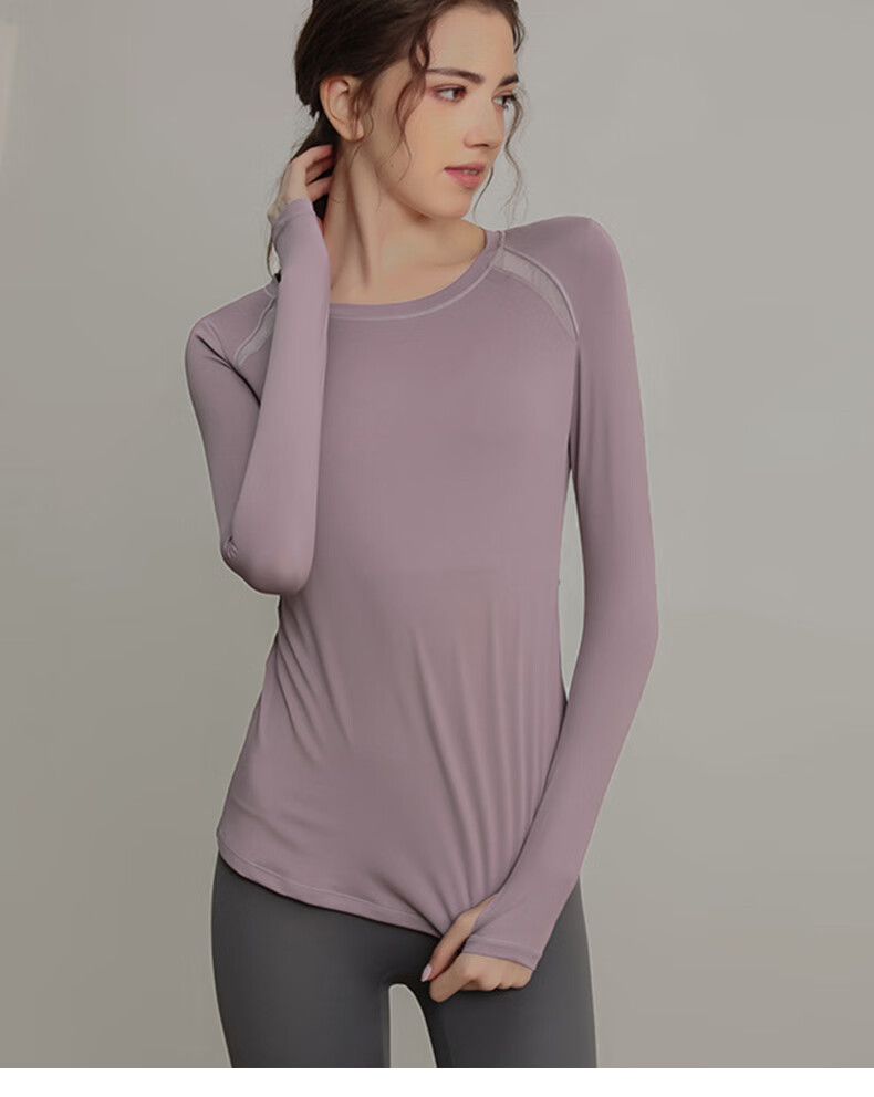 XUEXIMAN Yoga Wear for Women, Quick-Dry Sports Top, Slimming Long-Sleeve T-Shirt, Fitness Clothing, Running Professional Workout Wear, Autumn And Winter 18