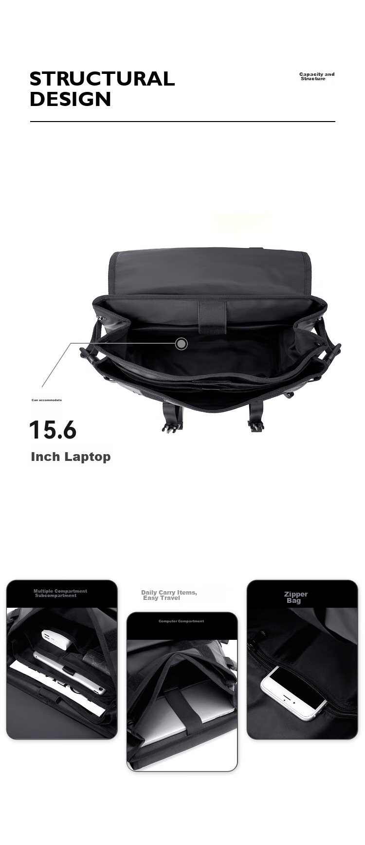 GOLF Backpack for Men And Women, Travel Backpack with 15.6-Inch Laptop Compartment, Functional Sports Travel Bag for Students 9