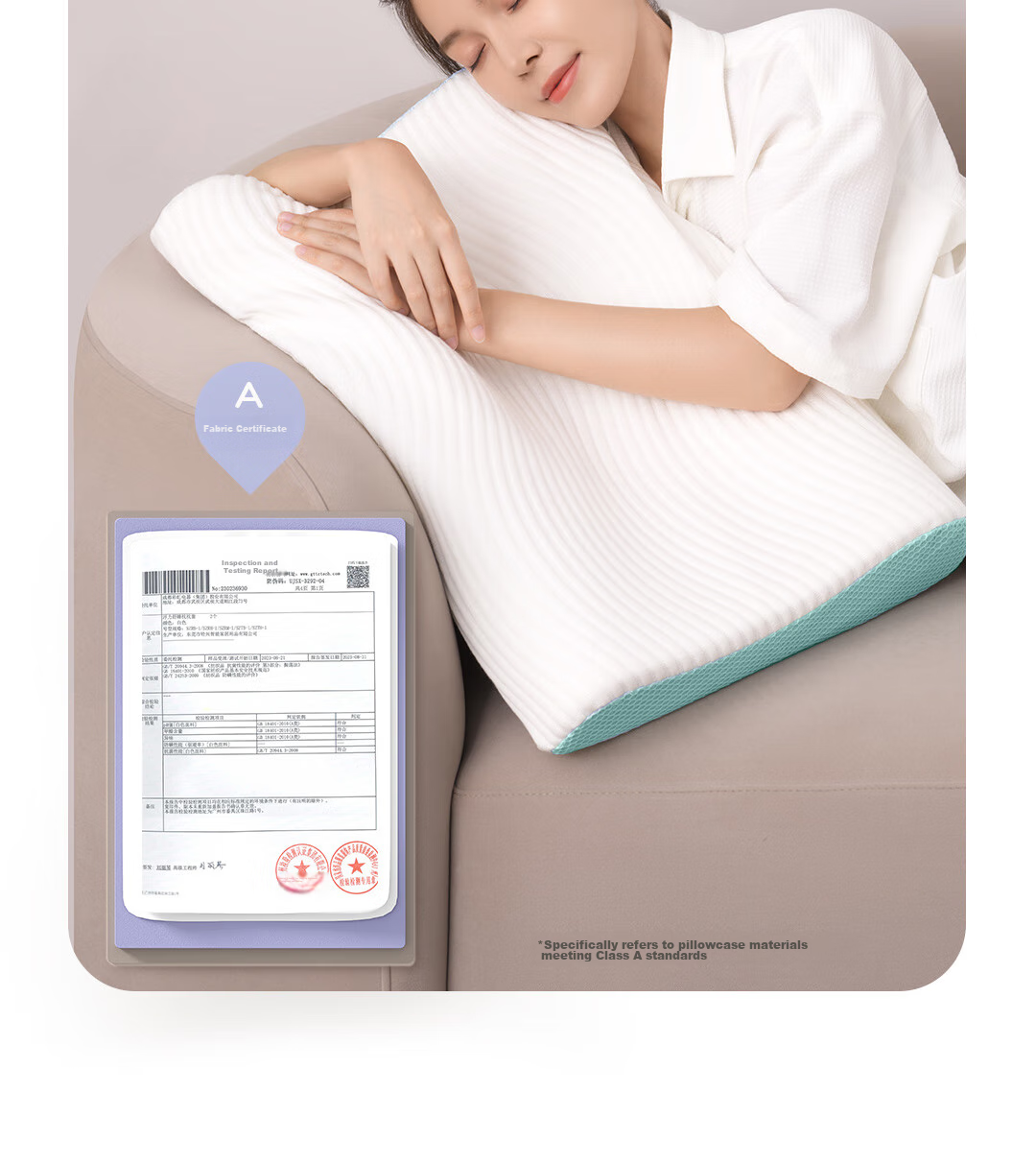 Yuanqicaihong Latex Pillow, 94% Natural Latex, Imported from Thailand, Adult Cervical Spine Support Pillow, Classic Wave Pillow 9