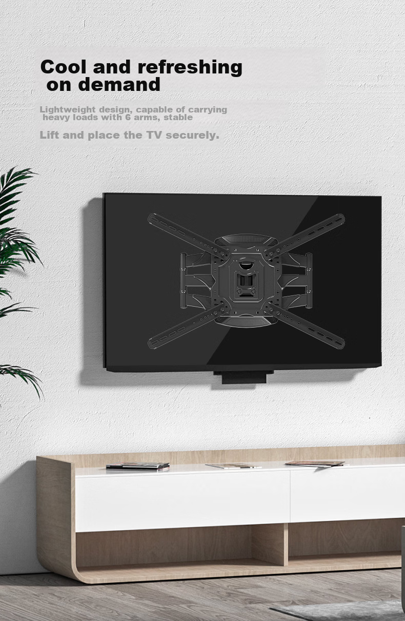 NB D65 TV Wall Mount Universal Rotating Extendable TV Bracket for Xiaomi, Hisense, Skyworth, TCL, Samsung (32-75 Inches) 9