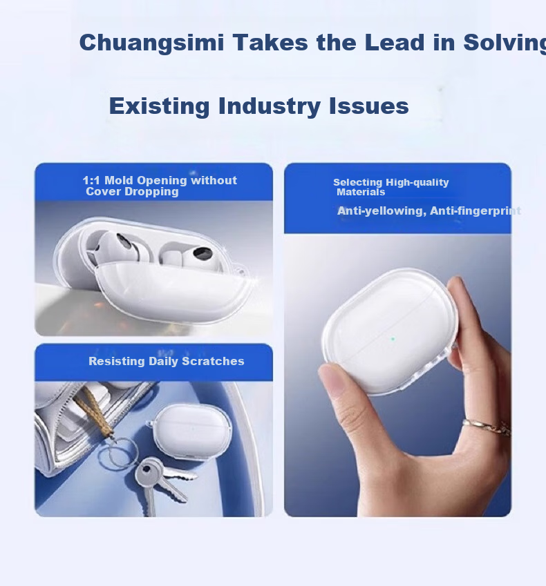 TRUST ME Transparent Protective Case for Huawei FreeBuds Pro 4, Huawei Earphones, Simple Anti-Yellowing Design, Shockproof, Anti-Loss, New Transparent Model 2