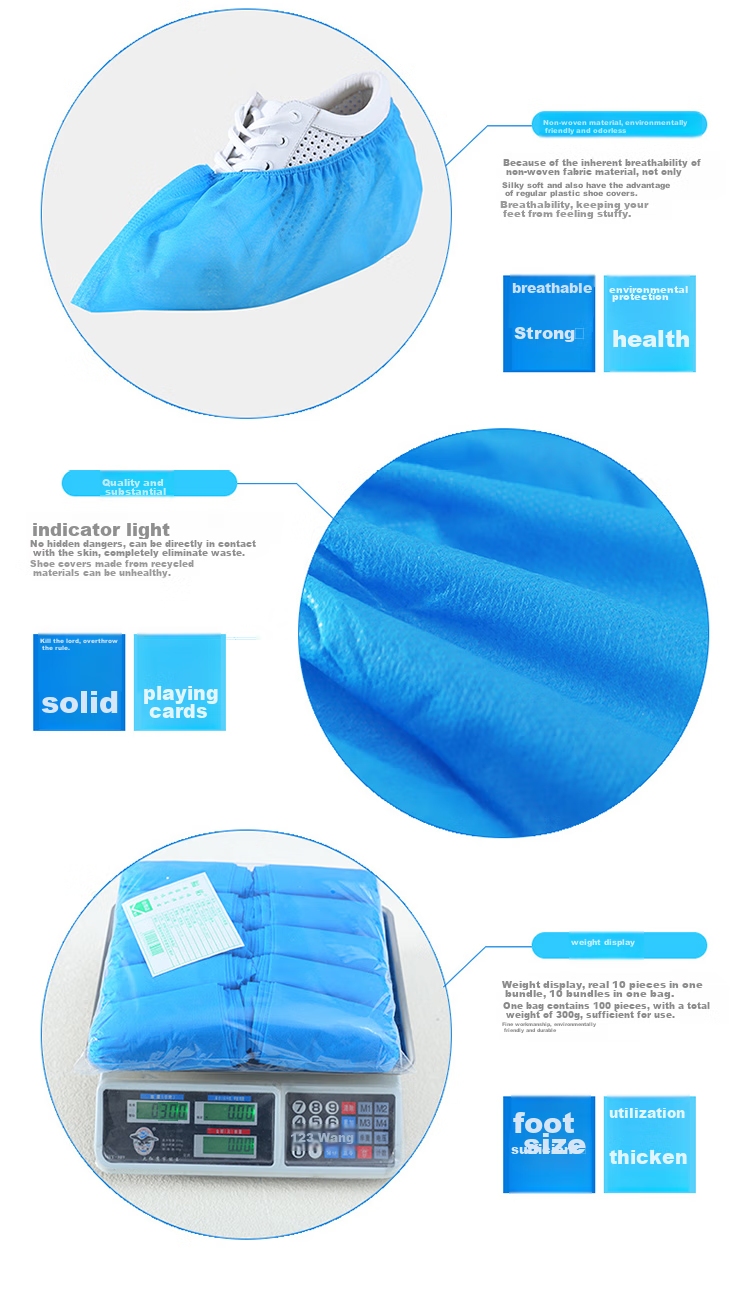 JOYTOUR Disposable Shoe Covers [100 Pieces], Thickened Non-Woven Fabric, Dustproof, Breathable, Indoor Foot Covers, Non-Slip, for Home Use And Guest Receptio 6