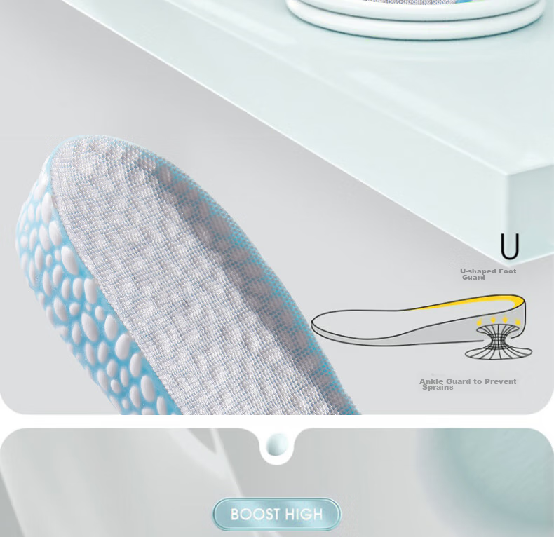 Warrior Height-Increasing Insoles for Men And Women, Invisible Sports Lift Inserts 5257 1.5CM [Blue] - Size 43-44 29