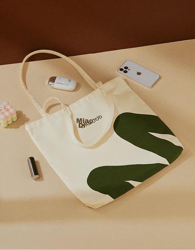 Mood Ladies' Handbag Brand Custom Canvas Bag Shopping Bag Shoulder Bag Gift for Girlfriend Or Wife 5020 White 2
