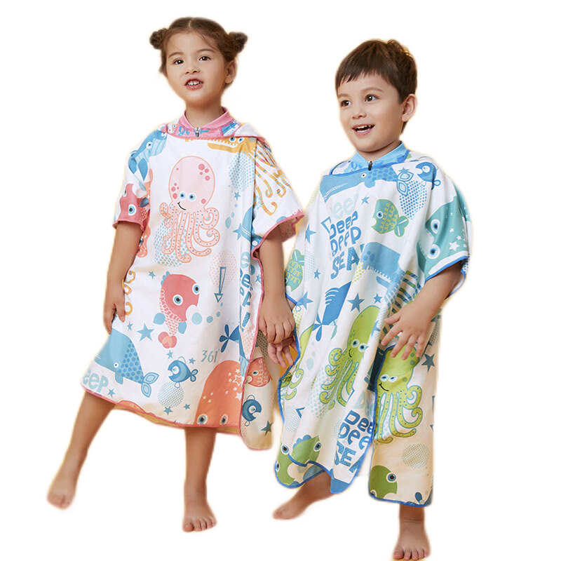 361° Children's Quick-Drying Bath Towel Cape with Hood, Absorbent Bath Towel for Girls And Boys, Beach Towel, Hot Spring Bathrobe