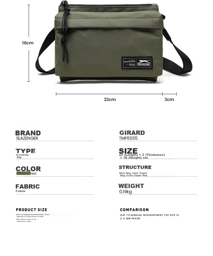Slazenger Lightweight Casual Sports Mini Backpack for Men And Women, Crossbody Bag, Shoulder Bag, Versatile Chest Pack, Outdoor Camping Mini Phone Pouch 3