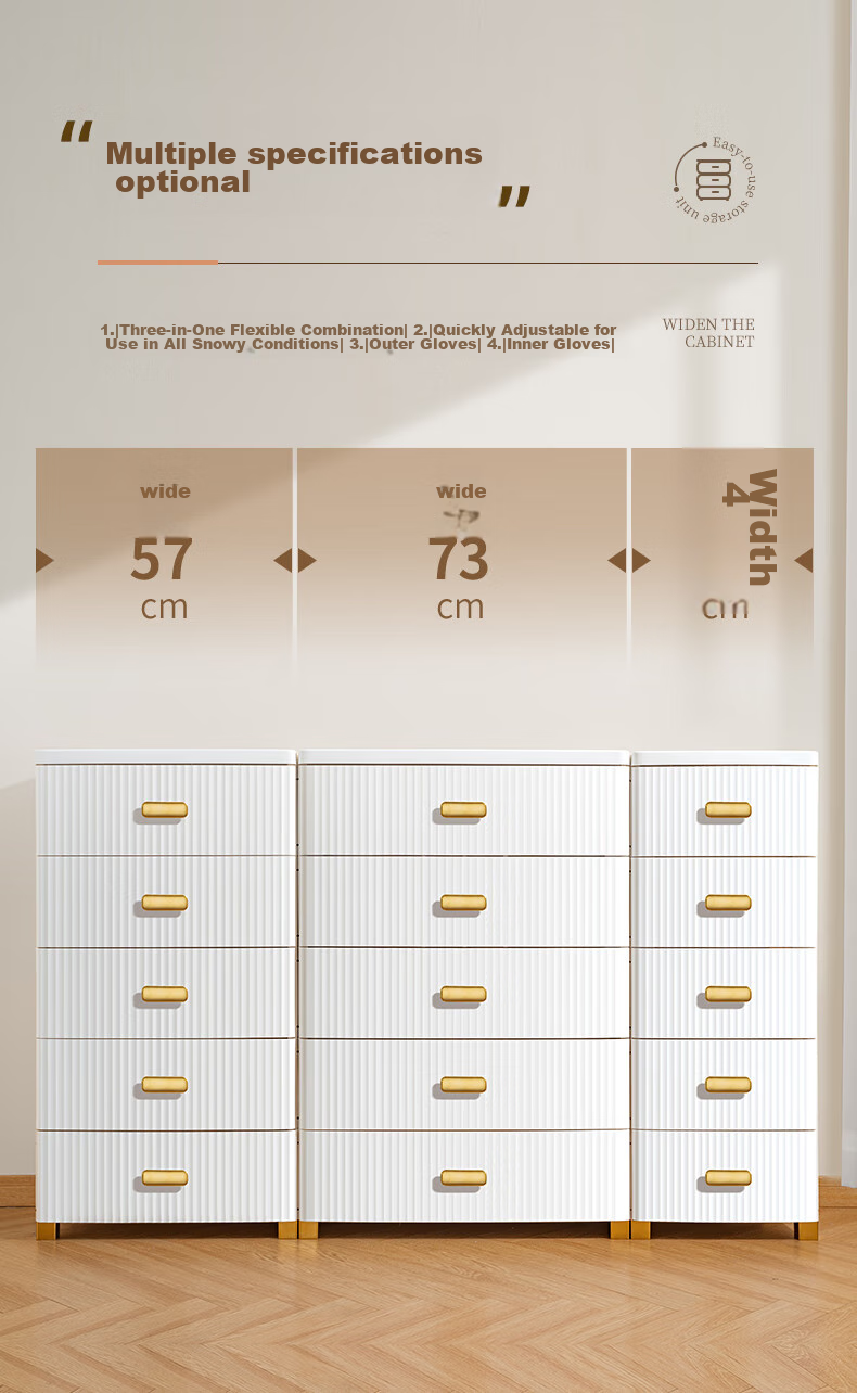 JEKO&JEKO Drawer Storage Cabinet for Bedroom Living Room, Wardrobe Bedside Table Toy Snack Organizer Five-Drawer Chest with Five Layers 9