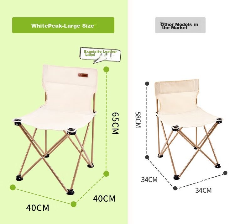 WhitePeak Outdoor Folding Table And Chairs Set with Egg Roll Table And Moon Chairs, Portable Stool Set for Patio Picnic And Street Vending 1
