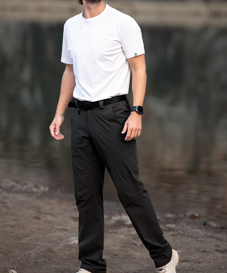 Free Soldier Peak Quick-Dry Pants Teflon Three-Protection Spring Summer Breathable Scratch-Resistant Durable Sun Protection UPF50+ Black 34W/30L 22