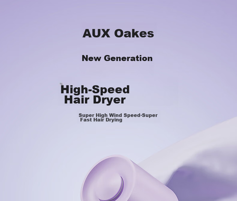 AUX Hair Dryer, Home Use Electric Blower, High Power Negative Ion Quick-Drying, Hair-Friendly, Bladeless High-Speed Dryer, Professional Use for Hair Salons, 1600W High Power, Birthday Gift for Wome 8