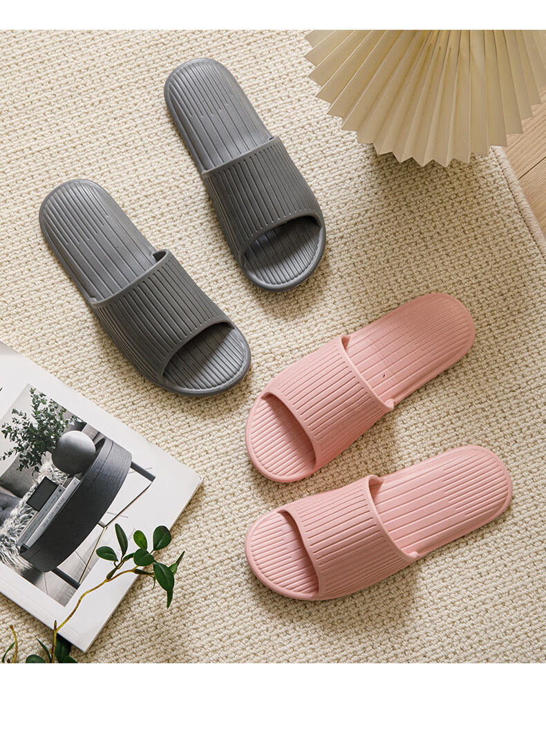 GUOLUOFEI Foldable Portable Ultra-Light Slippers for Travel And Business Trips, Hotel Bathroom Slippers for Men And Women in Summer, Gray, Size 44/45 8