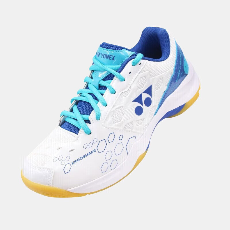 Кроссовки для бадминтона YONEX SHB101CR, мужские и женские, с амортизацией Power Cushion, для начинающих, размер 43, белый/синий