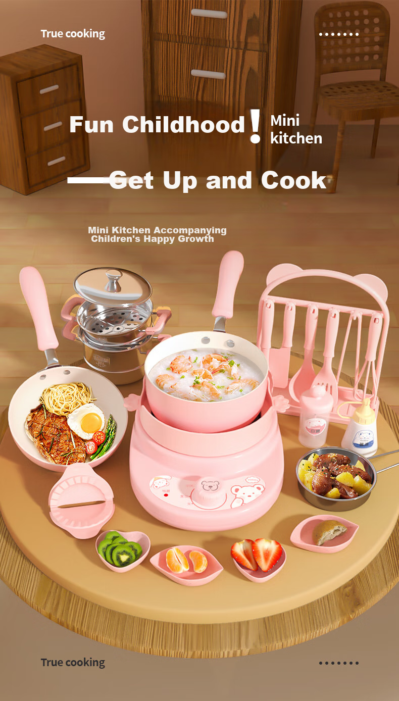 Shiwanzhenzhu Mini Kitchen Real Cooking Set, Cooking Utensils, Educational Pretend Play, Birthday Gift for Boys And Girls Aged 7-14 4