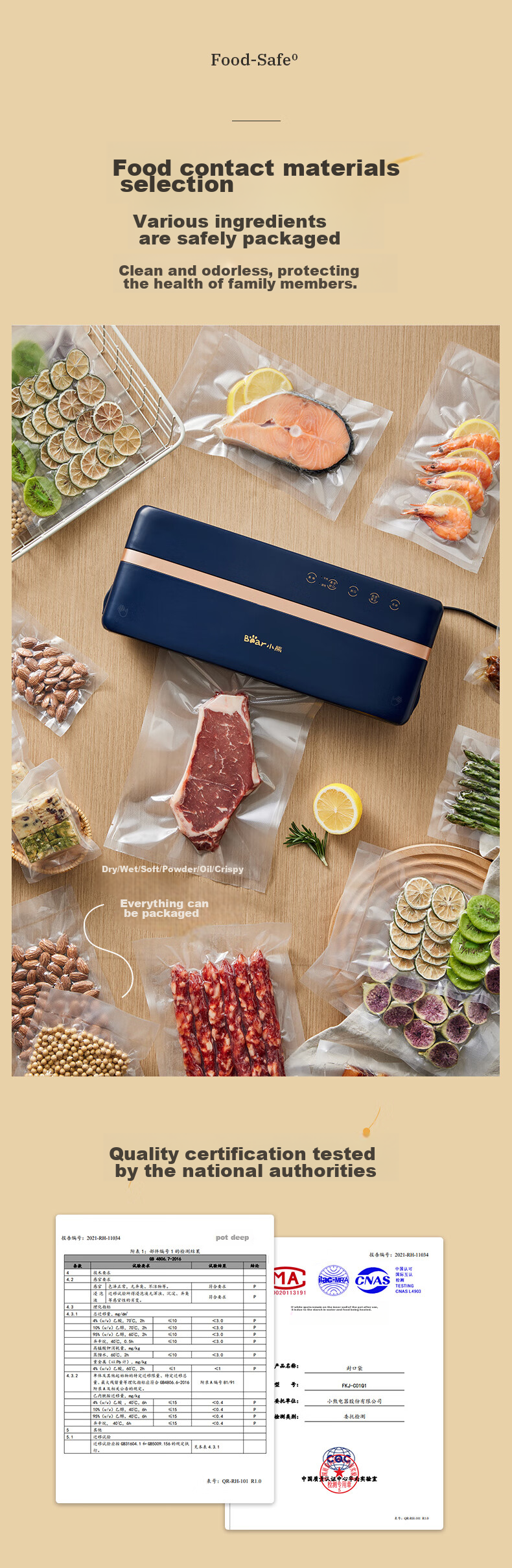 Bear Vacuum Sealing Bags, 28*40cm, 50 Pieces, Food Vacuum Packaging Bags, Fresh-Keeping Bags, C01Q1-S05 3