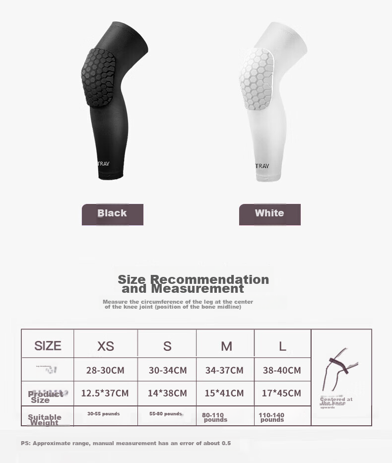 Bestray Children's Basketball Knee And Elbow Pads, Professional Long Running Protective Gear Set for Kids And Teenagers with Honeycomb Desig 13