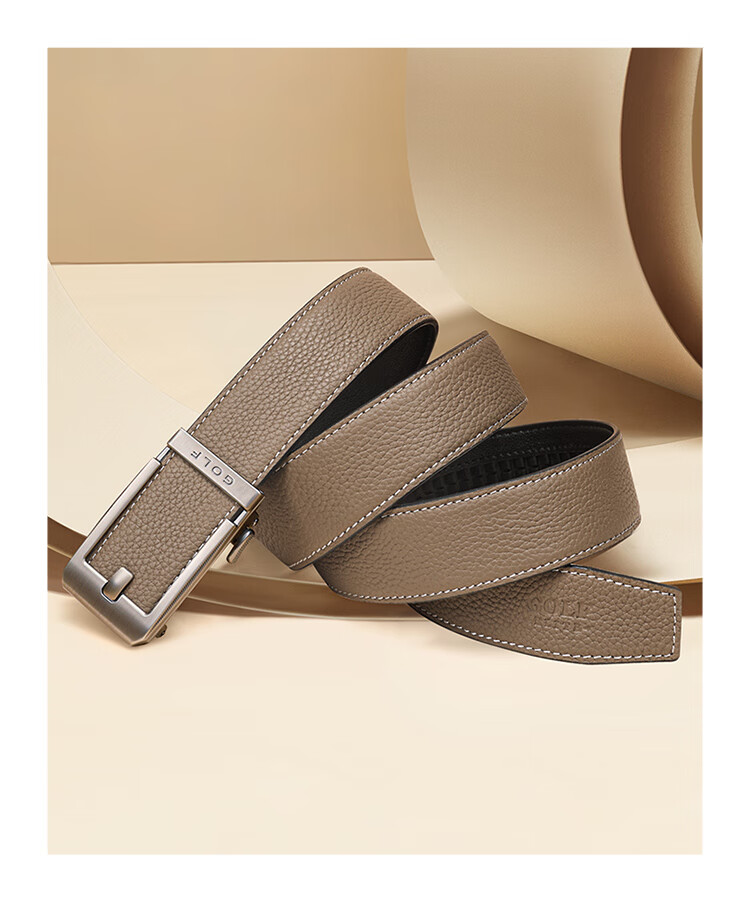 GOLF Men's Belt, Top-Grain Leather, Versatile Business Casual Jeans Belt, Gift Box Packaging, Present for Boyfriend Or Husband 12