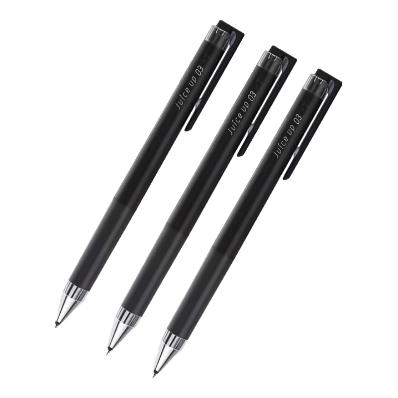 PILOT JUICE UP Retractable Gel Pen, Black, 0.3mm, Signature Pen, Ink Pen, Student Exam Pen, St Practice Pen, High-Quality Office Stationery Set, 3 Pens