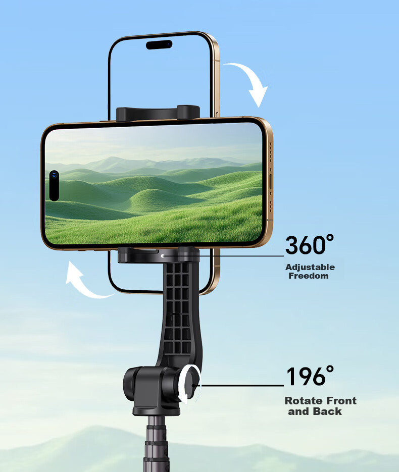 UGREEN Selfie Stick Tripod, Handheld Selfie Gadget, 360-Degree Photography, Portable Handheld Multi-Functional Anti-Shake Floor Stand for Live Streaming, Aluminum Alloy, Suitable for Apple IPhone 18 And Xiaomi 14