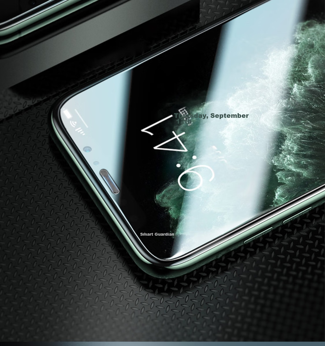 ESCASE IPhone 11 Pro Max/XS Max Tempered Glass Screen Protector with Anti-Dust Mesh, HD Full Coverage Glass Front Film for IPhone 11 Pro Max/XS Max 13