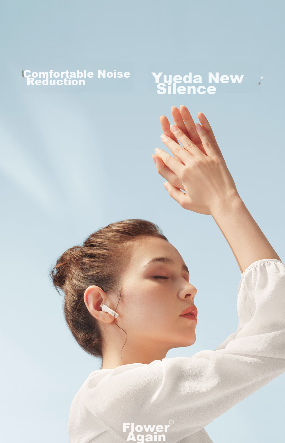 Manbuzhehuazai Magic ANC True Wireless Bluetooth Earphones, Semi-In Active Noise Cancellation, 30-Hour Battery Life, Dual Device Connection, Compatible with Apple, Huawei, Xiaomi, Bean Gree 3