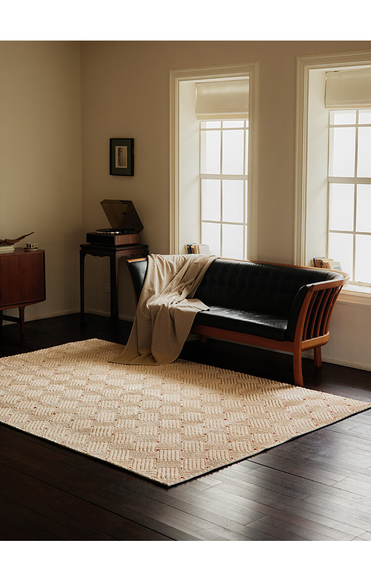 Keecy French Vintage Rug, Living Room Retro Luxury New Style Bedroom Cream-Colored High-End Home Bedroom Carpet 13