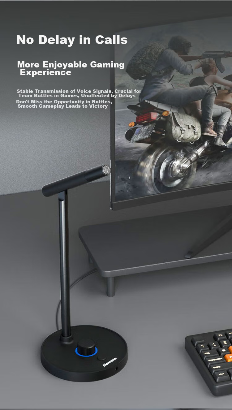 Newmine ZM09E Cantilever Stand, Computer Microphone, Gaming And Live Streaming Condenser Microphone for Karaoke, USB Noise-Cancelling Microphone, Desktop And Laptop Microphone 4